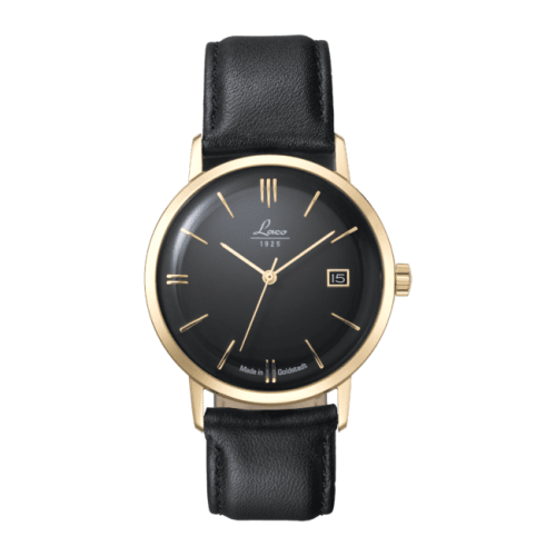 Laco 862079 : Editions Model Goldstadt-Watch / Stainless Steel / Black