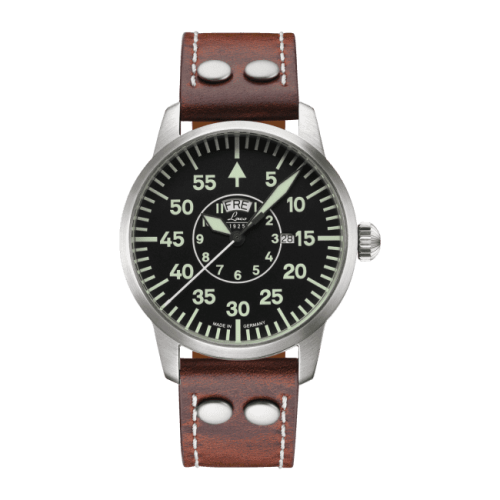 Laco 861806 : Pilot Watch Basic Zürich Stainless Steel / Black
