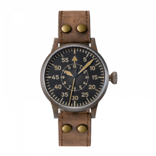 Laco 861936 : Pilot Watch Original Leipzig Erbstück Stainless Steel / Black