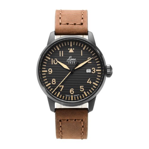 Laco 861973 : Pilot Watch Special Models St. Gallen / Stainless Steel / Black