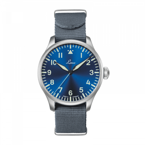 Laco 862100 : Pilot Watch Original Augsburg Blaue Stunde Stainless Steel / Blue