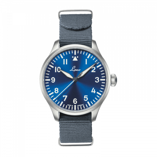 Laco 862102 : Pilot Watch Original Augsburg Blaue Stunde Stainless Steel / Blue