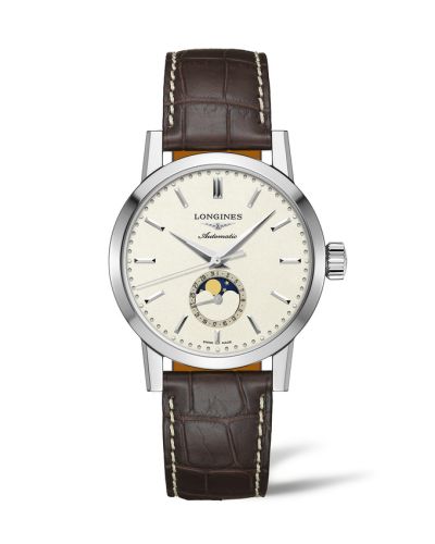 Longines L4.826.4.92.2 : 1832 Moonphase 40 Stainless Steel / Beige