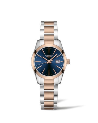 Longines L2.286.3.92.7 : Conquest Classic Quartz 29.5 Stainless Steel / Red Gold PVD / Blue
