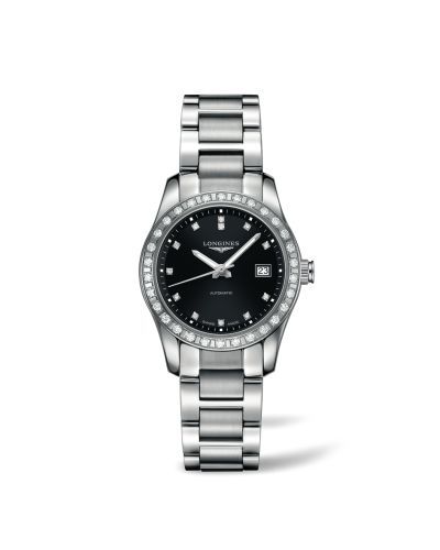 Longines L2.285.0.57.6 : Conquest Classic Automatic 29.5 Stainless Steel / Diamond / Black