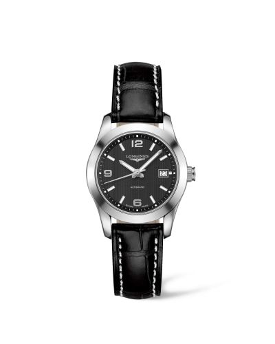 Longines L2.285.4.56.3 : Conquest Classic Automatic 29.5 Stainless Steel / Black / Strap