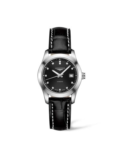 Longines L2.285.4.58.3 : Conquest Classic Automatic 29.5 Stainless Steel / Black / Strap