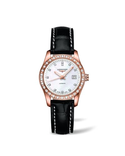 Longines L2.285.9.87.3 : Conquest Classic Automatic 29.5 Red Gold / Diamond / MOP