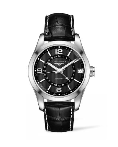 Longines L2.799.4.56.3 : Conquest Classic 42 GMT Stainless Steel / Black