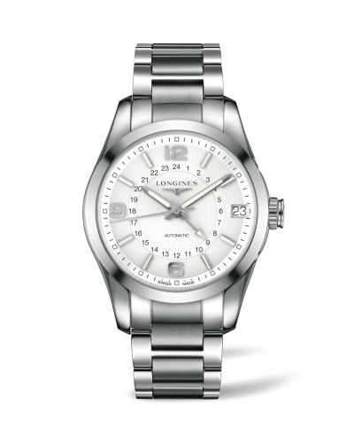 Longines L2.799.4.76.6 : Conquest Classic 42 GMT Stainless Steel / Silver / Bracelet