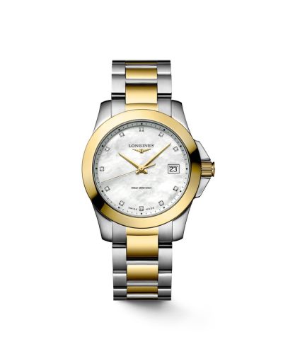 Longines L3.377.3.87.7 : Conquest Quartz 34 Stainless Steel - Yellow Gold / MOP