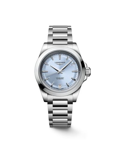 Longines L3.430.4.92.6 : Conquest 34 Stainless Steel / Ice Blue  / Bracelet