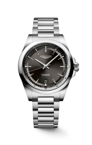 Longines L3.720.4.52.6 : Conquest 38 Stainless Steel / Black / Bracelet