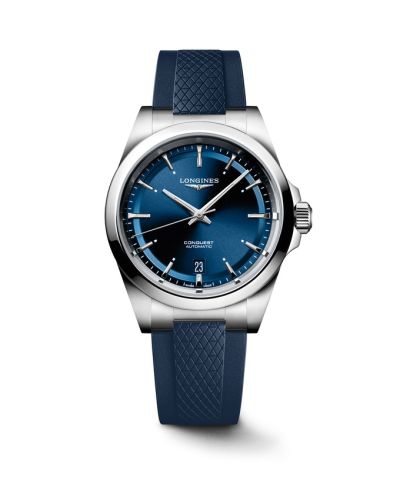 Longines L3.720.4.92.9 : Conquest 38 Stainless Steel / Blue / Rubber