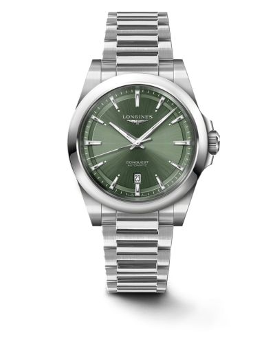 Longines L3.830.4.02.6 : Conquest 41 Stainless Steel / Green / Bracelet