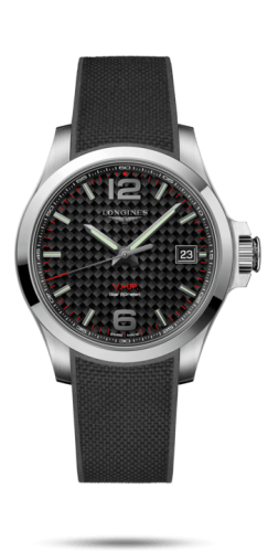 Longines L3.716.4.66.9 : Conquest V.H.P. 41 Stainless Steel / Carbon / Rubber