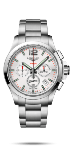 Longines L3.717.4.76.6 : Conquest V.H.P. Chronograph 42 Stainless Steel / Silver / Bracelet