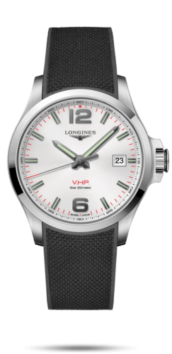 Longines L3.726.4.76.9 : Conquest V.H.P. 43 Stainless Steel / Silver / Rubber