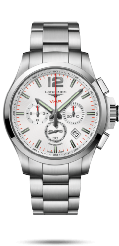 Longines L3.727.4.76.6 : Conquest V.H.P. Chronograph 44 Stainless Steel / Silver / Bracelet
