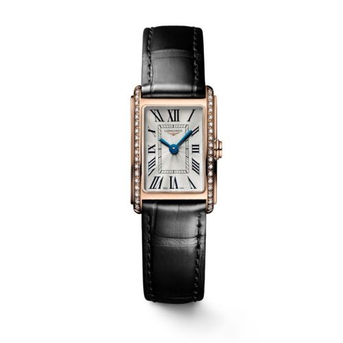 Longines L5.258.9.71.0 : DolceVita 17.7 Quartz Pink Gold - Diamond / Silver - Roman