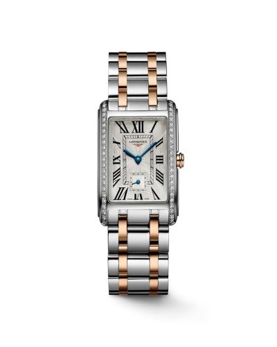 Longines L5.512.5.79.7 : DolceVita 23 Quartz Stainless Steel - Pink Gold Gold - Diamond / Silver - Roman / Bracelet