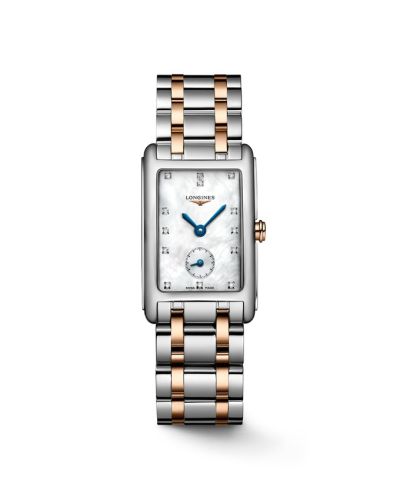 Longines L5.512.5.87.7 : DolceVita 23 Quartz Stainless Steel - Pink Gold Gold / MOP - Diamond / Bracelet