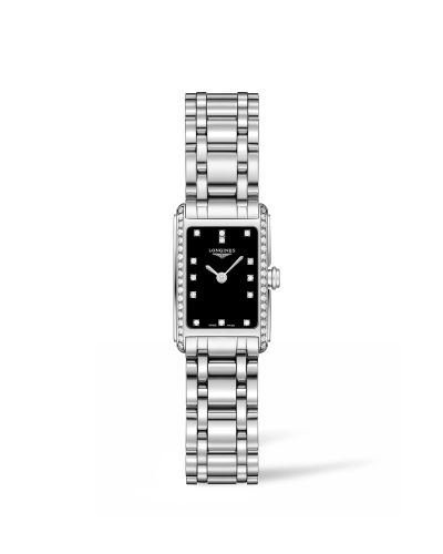 Longines L5.258.0.57.6 : DolceVita 17.4 Quartz Stainless Steel / Diamond / Black / Bracelet