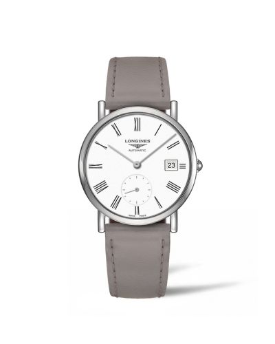 Longines L4.312.4.11.2 : Elegant Collection Small Second 34.5 Stainless Steel / White - Roman