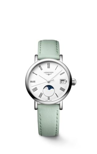 Longines L4.330.4.11.0 : Elegant Collection Moonphase 30 Stainless Steel / White