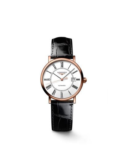 Longines L4.378.8.11.4 : Elegant Collection Automatic 27.2 Pink Gold / White - Roman