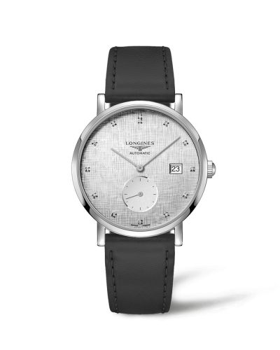 Longines L4.812.4.77.2 : Elegant Collection Small Second 39 Stainless Steel / Silver - Linen