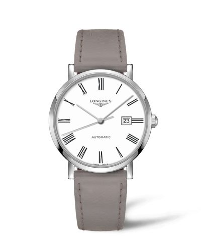 Longines L4.911.4.11.0 : Elegant Collection Automatic 41 Stainless Steel / White - Roman