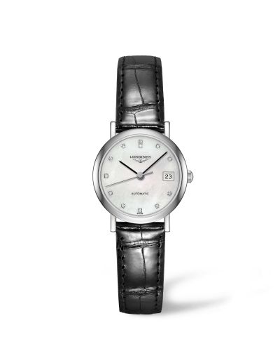 Longines L4.309.4.87.2 : Elegant Collection 25.5 Automatic Stainless Steel / MOP / Strap