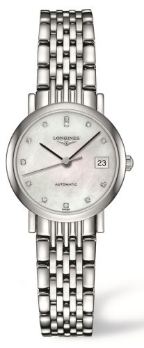 Longines L4.309.4.87.6 : Elegant Collection 25.5 Automatic Stainless Steel / MOP / Bracelet