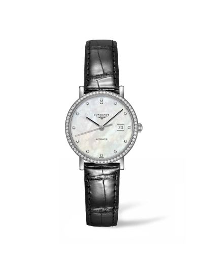 Longines L4.310.0.87.2 : Elegant Collection Automatic 29 Stainless Steel / Diamond / MOP / Strap