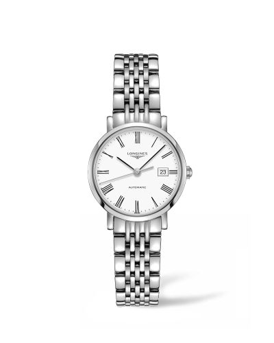 Longines L4.310.4.11.6 : Elegant Collection Automatic 29 Stainless Steel / White / Bracelet