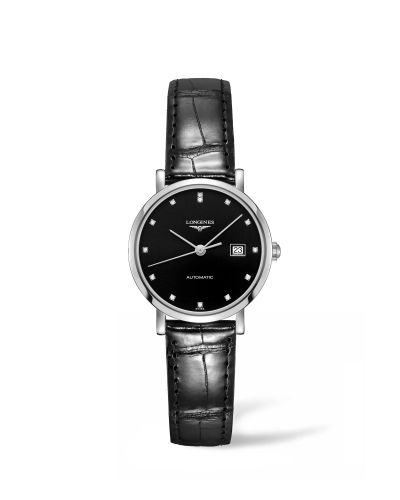 Longines L4.310.4.57.2 : Elegant Collection Automatic 29 Stainless Steel / Black / Strap