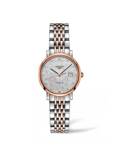 Longines L4.310.5.77.7 : Elegant Collection Automatic 29 Stainless Steel / Pink Gold / Silver