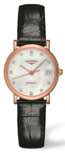 Longines L4.378.8.87.0 : Elegant Collection Automatic  27.2 Pink Gold / MOP