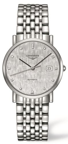 Longines L4.809.4.77.6 : Elegant Collection 34.5 Automatic Stainless Steel / Silver / Bracelet