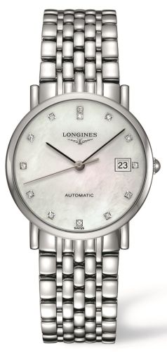 Longines L4.809.4.87.6 : Elegant Collection 34.5 Automatic Stainless Steel / MOP / Bracelet