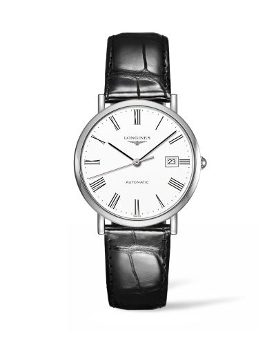 Longines L4.810.4.11.2 : Elegant Collection Automatic 37 Stainless Steel / White / Strap