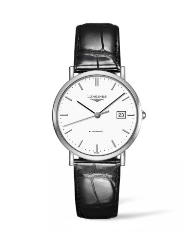 Longines L4.810.4.12.2 : Elegant Collection Automatic 37 Stainless Steel / White / Strap