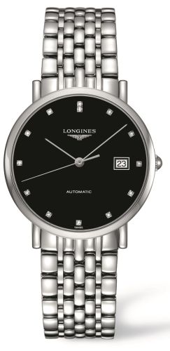 Longines L4.810.4.57.6 : Elegant Collection Automatic 37 Stainless Steel / Black / Bracelet