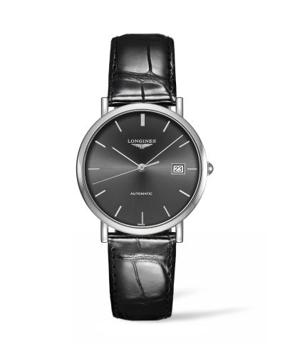 Longines L4.810.4.72.2 : Elegant Collection Automatic 37 Stainless Steel / Grey / Strap