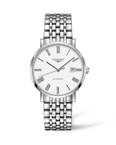 Longines L4.910.4.11.6 : Elegant Collection Automatic 39 Stainless Steel / White / Bracelet