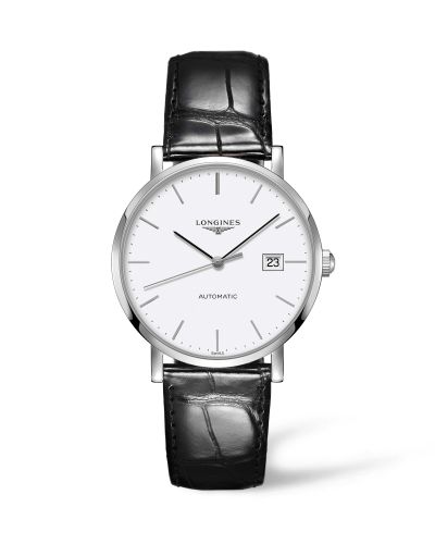 Longines L4.910.4.12.2 : Elegant Collection Automatic 39 Stainless Steel / White / Strap