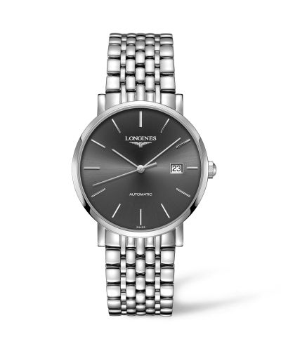 Longines L4.910.4.72.6 : Elegant Collection Automatic 39 Stainless Steel / Grey / Bracelet