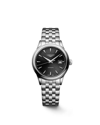 Longines L4.374.4.59.6 : Flagship 30 Stainless Steel / Black / Bracelet