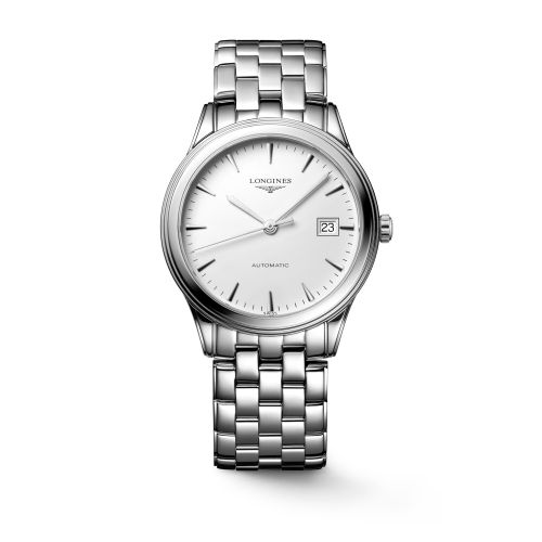 Longines L4.974.4.12.6 : Flagship 38.5 Automatic Stainless Steel / White / Bracelet